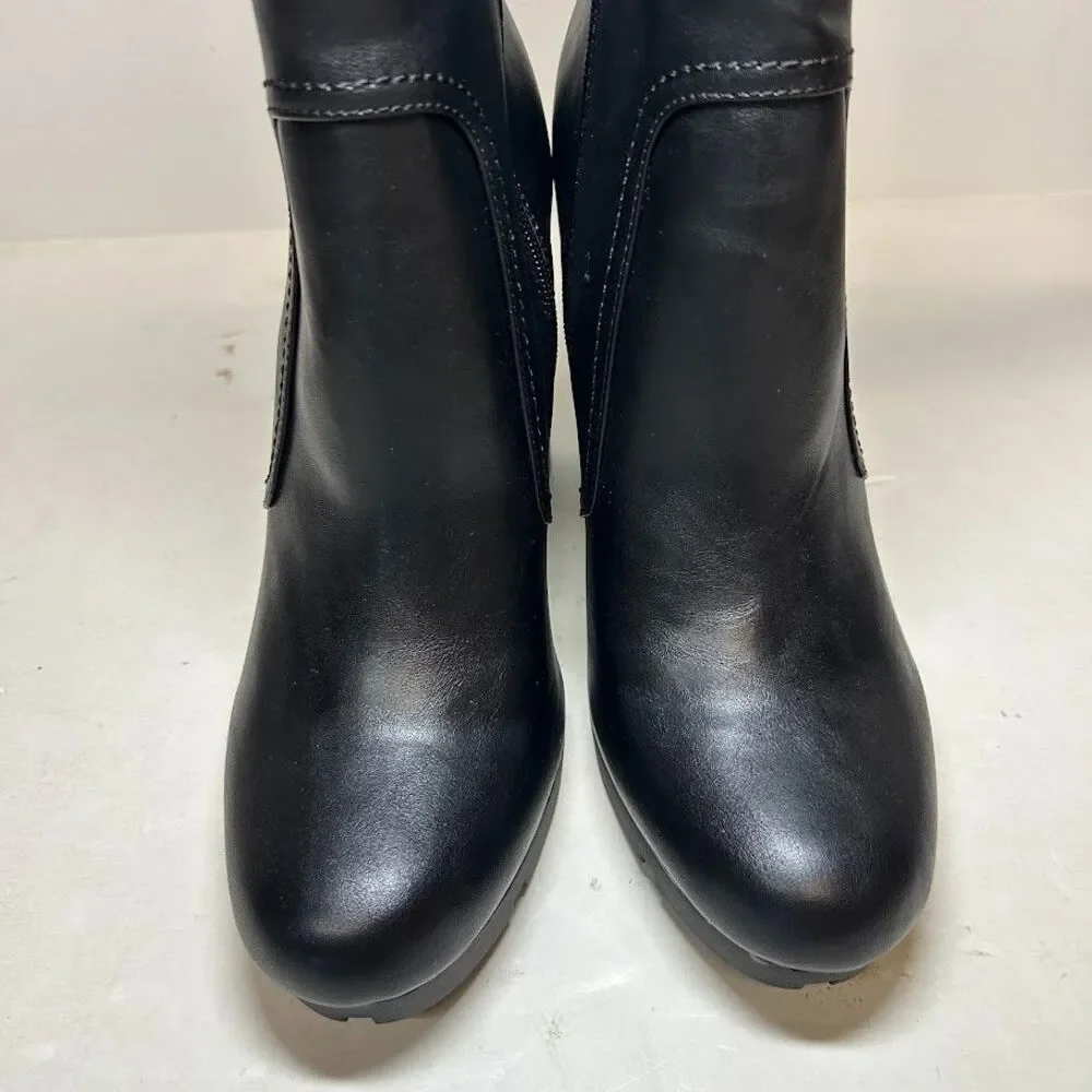 Bar III Womens 10 M Black Graciie High Heeled Platform Boots NIB QK2
